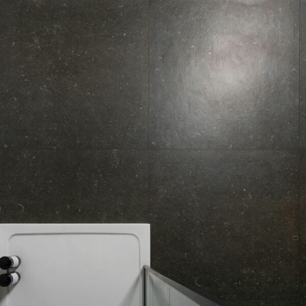 Ghent Black Matt Stone Effect 80x80 Wall and Floor Tiles - Image 3