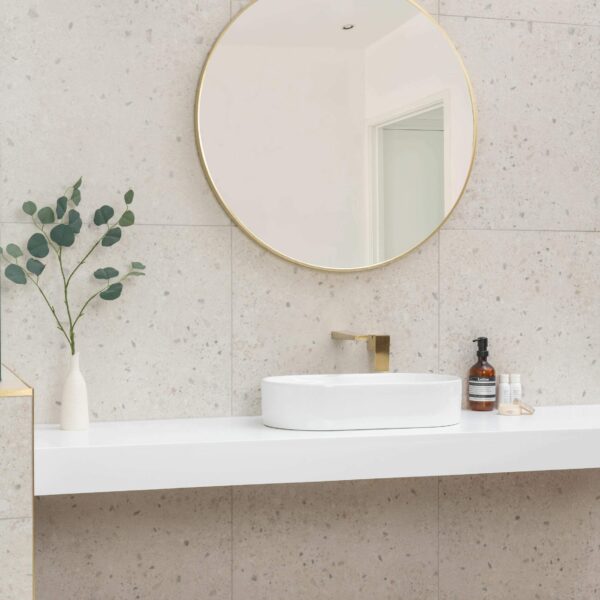 Flecks Matt Light Grey Terrazzo Effect Wall and Floor Tiles - Image 8