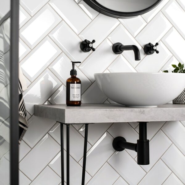 Whitechapel Gloss White Ceramic Metro Tiles - Image 3