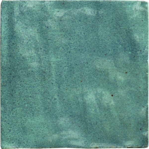 Zellige Mini Aqua Square Gloss Wall Tiles - Image 2