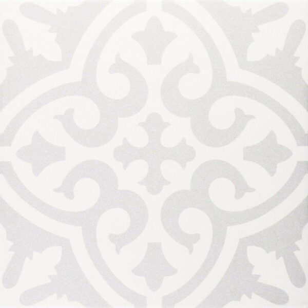 Arabesque Jewel Grey Matt Patterned Wall and Floor Tiles - Image 2