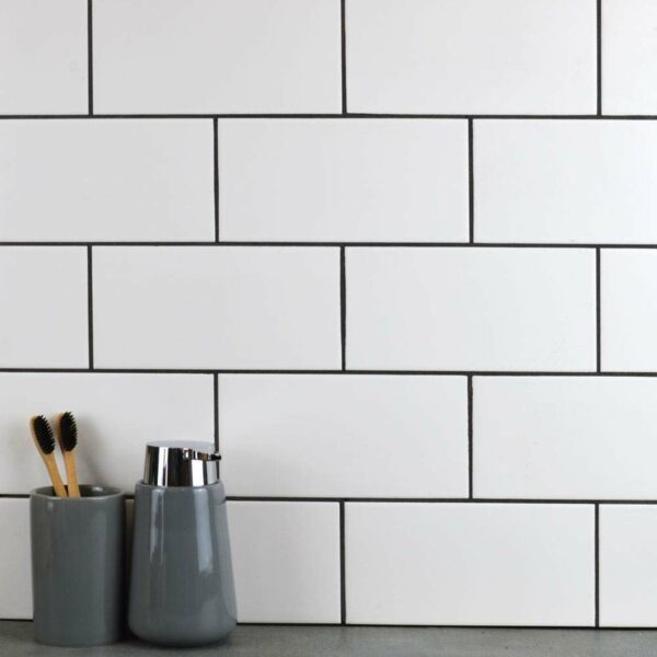 Prismatics Satin PRS12 White Matt Wall Metro Tiles