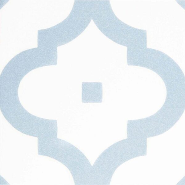 Arabesque Blue Matt Patterned Wall and Floor Tiles - Image 2