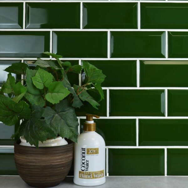 Park Green Ceramic Gloss Mini Metro Tiles