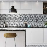 Kendal Hexagon Black Satin Pattern Wall and Floor Tiles