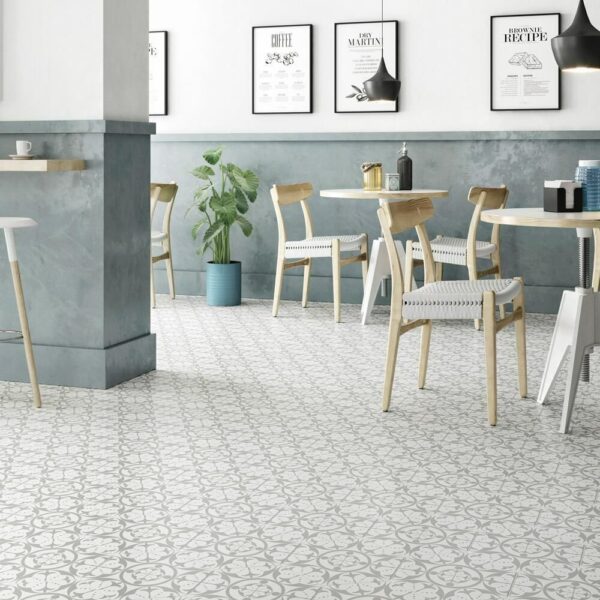 Kendal Hexagon Grey Satin Pattern Wall and Floor Tiles