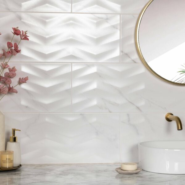 Ambience Wavy Marble Effect Tiles - Image 4