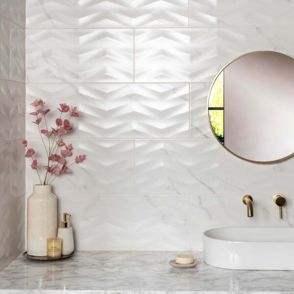 Ambience Wavy Marble Effect Tiles - Image 3