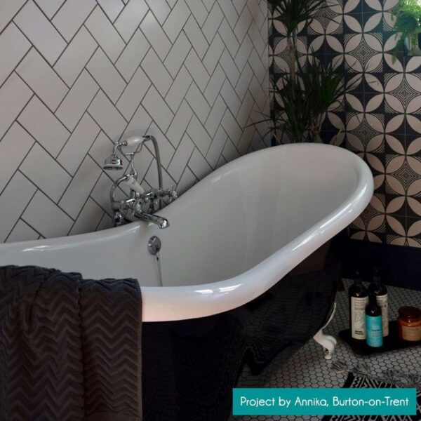 Flat Ceramic Chalk Farm Matt White Metro Tiles - Image 10