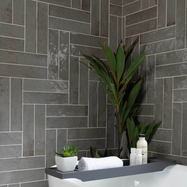 Faith Grey Gloss Wall and Floor Tile - Image 5