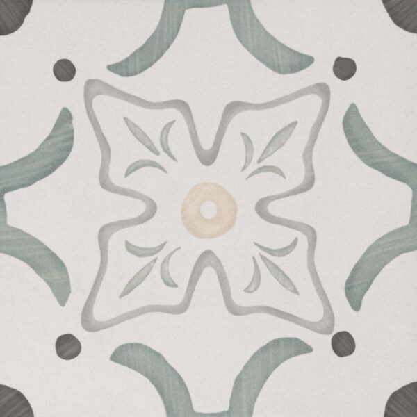 Blossom Flower Green Matt Pattern Wall and Floor Tiles - Image 2