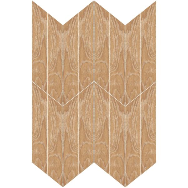 Bonsai Chevron Hazel Wood Effect Porcelain Floor Tiles - Image 6