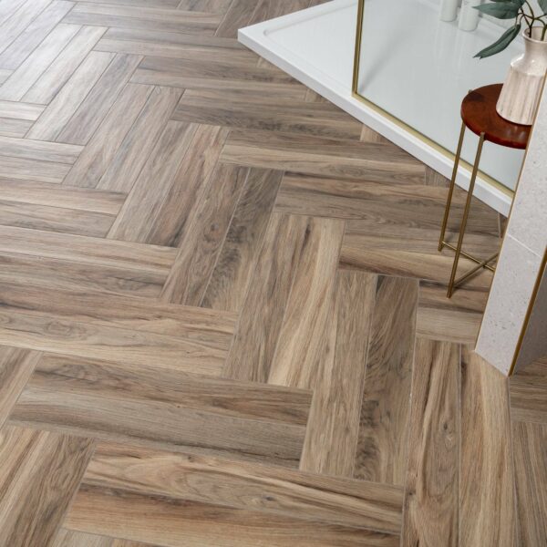 Bosco Castagno Wood Effect Porcelain Floor Tiles