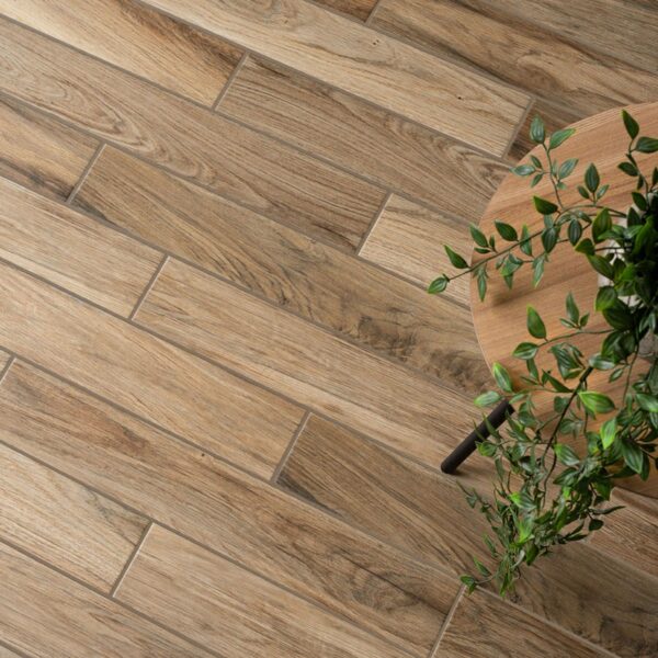 Bosco Castagno Wood Effect Porcelain Floor Tiles - Image 6