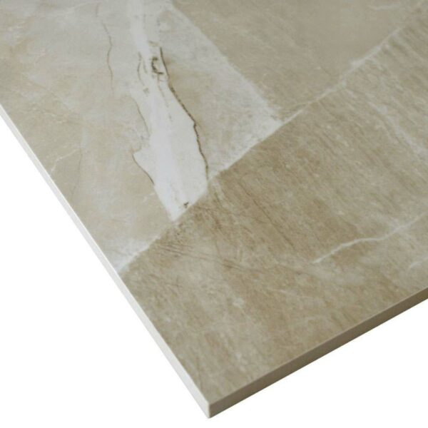 Cashmere Cream Polished Marble Effect Floor Tiles - Image 3