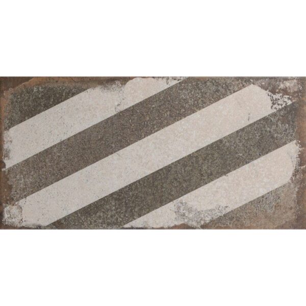 Brixton Taupe Grey Striped Matt Pattern Wall Tiles - Image 2