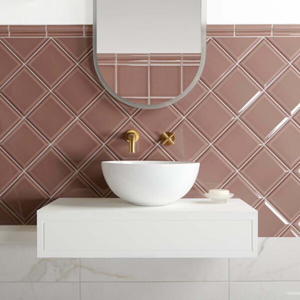 Capsule? Taupe Gloss Bevelled 150x150 Wall Tiles