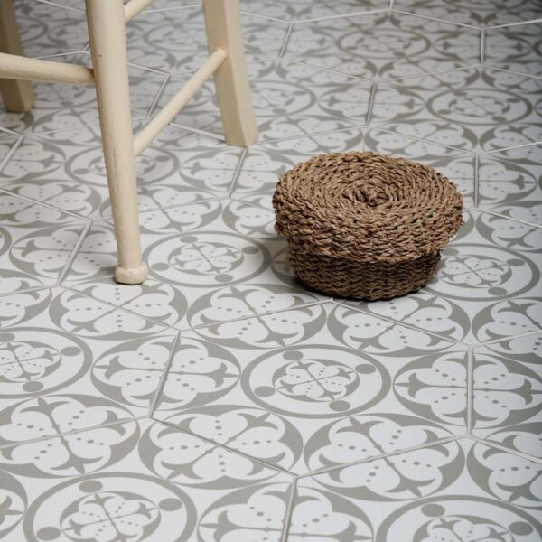 Kendal Hexagon Grey Satin Pattern Wall and Floor Tiles - Image 6