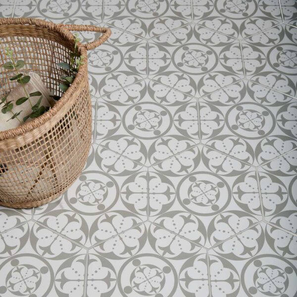 Kendal Hexagon Grey Satin Pattern Wall and Floor Tiles - Image 7