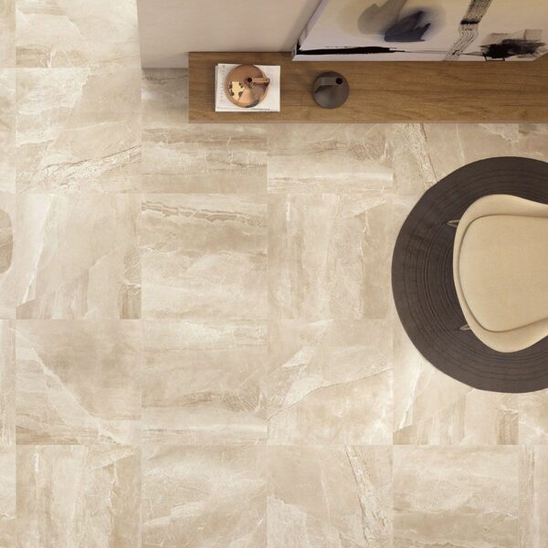 Cashmere Cream Polished Marble Effect Floor Tiles