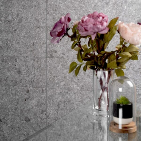 Troverta Ceppo Grey Matt Terrazzo Effect Wall and Floor Tiles - Image 4