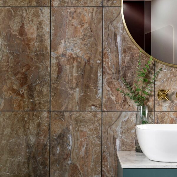 Cherish French Bistre Gloss Marble Effect Tiles - Image 3