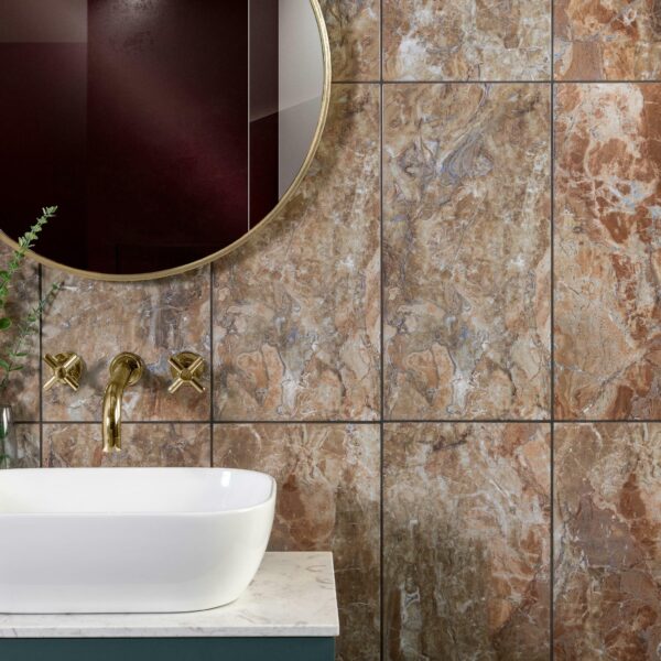 Cherish French Bistre Gloss Marble Effect Tiles