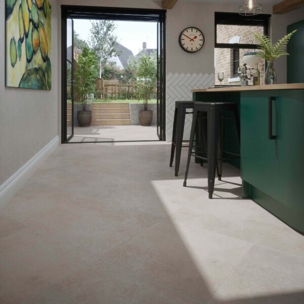 Cimento Light Bone Concrete Effect 600x1200 Wall and Floor Tile