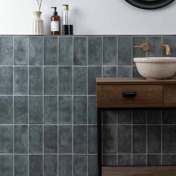 Farringdon Green Gloss Metro Wall Tiles - Image 10