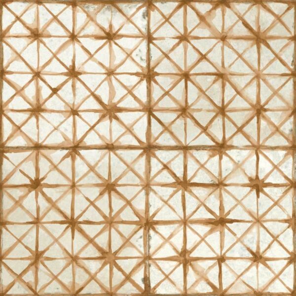 Crosshatch Sienna Orange Matt Patterned Wall and Floor Tiles - Image 9