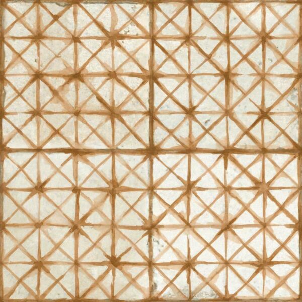 Crosshatch Sienna Orange Matt Patterned Wall and Floor Tiles - Image 2