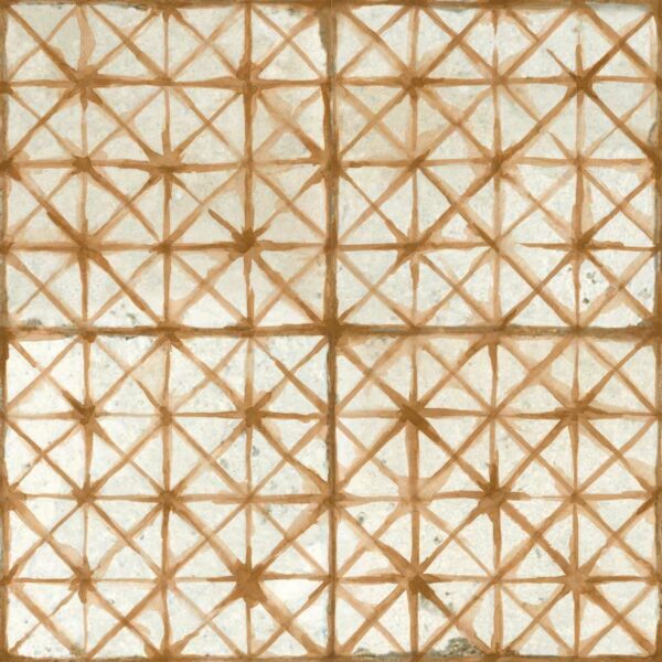 Crosshatch Sienna Orange Matt Patterned Wall and Floor Tiles - Image 12