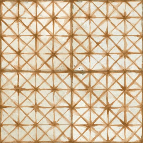 Crosshatch Sienna Orange Matt Patterned Wall and Floor Tiles - Image 13