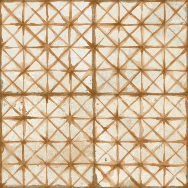 Crosshatch Sienna Orange Matt Patterned Wall and Floor Tiles - Image 10