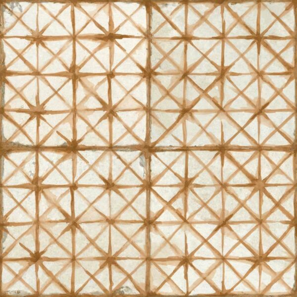 Crosshatch Sienna Orange Matt Patterned Wall and Floor Tiles - Image 11