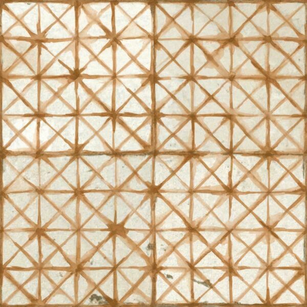 Crosshatch Sienna Orange Matt Patterned Wall and Floor Tiles - Image 8