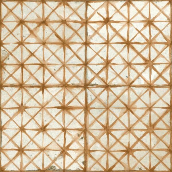 Crosshatch Sienna Orange Matt Patterned Wall and Floor Tiles - Image 15