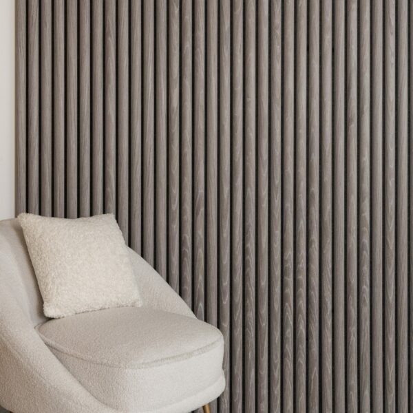 Trepanel Design Silver on Dark Grey Felt Curve Acoustic Wall Panels - Image 5