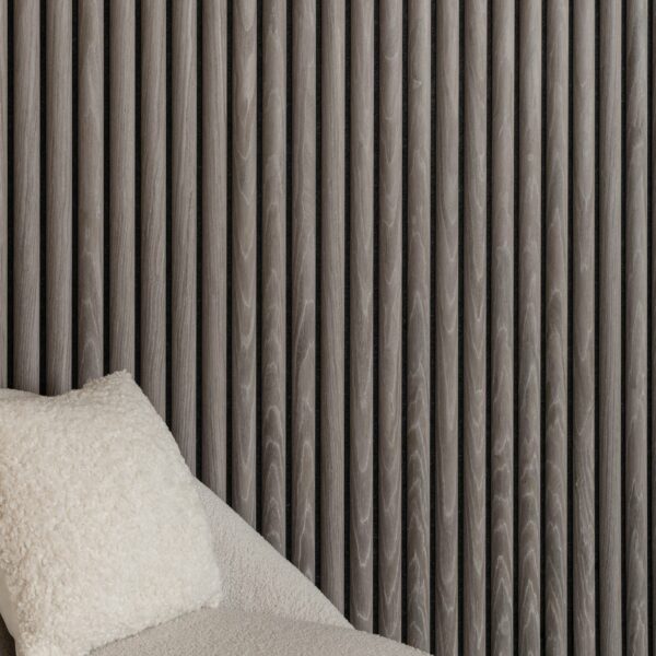 Trepanel Design Silver on Dark Grey Felt Curve Acoustic Wall Panels - Image 6