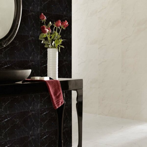 Decorum Black Marble Effect Gloss Tiles