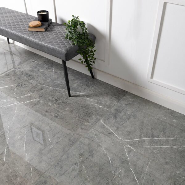 Deluxe Mica Grey Marble Effect Tiles - Image 3