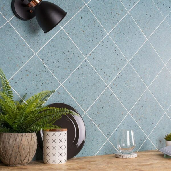 Dollymixx Burmuda Dark Blue Terrazzo Effect Tiles - Image 3