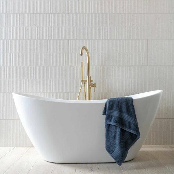 Dover Waves Bone Matt Stone Effect Wall Tiles