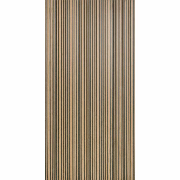 Contour Brown Walnut Wood Slat Effect Wall Tiles - Image 2