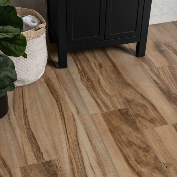 Elder Natural Cream Wood Effect Ceramic Floor Tiles - Image 5