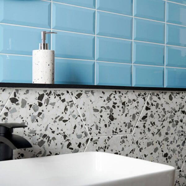 Euston Square Gloss Blue Metro Tiles - Image 7