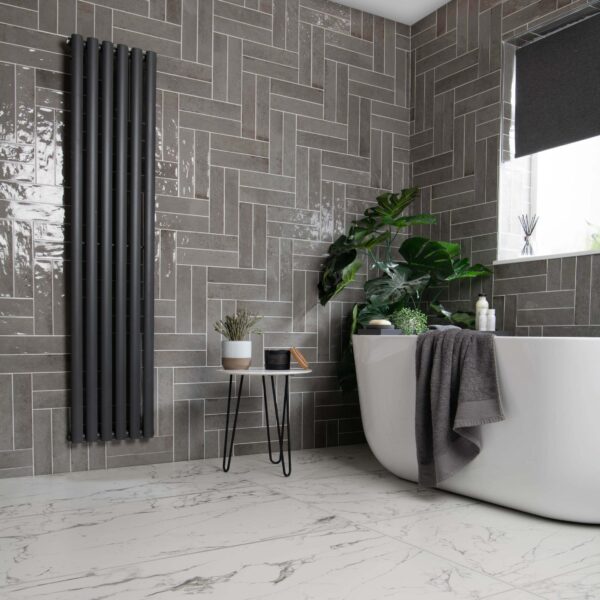 Faith Grey Gloss Wall and Floor Tile - Image 8