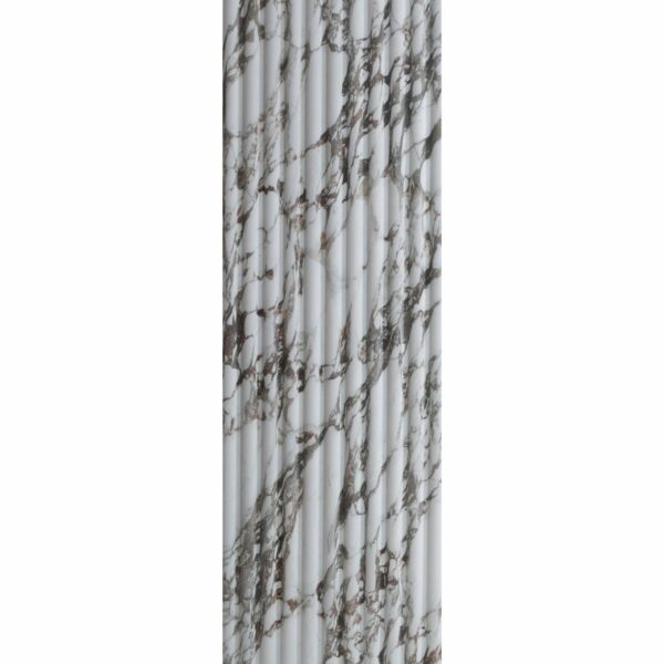 Indulgence White Calacatta Viola Marble Effect Fluted Decor Wall Tiles - Image 13