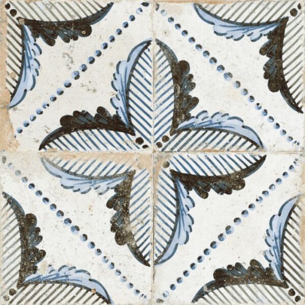 Floweret Floral Antique Multicolour Matt Patterned Floor Tiles - Image 2