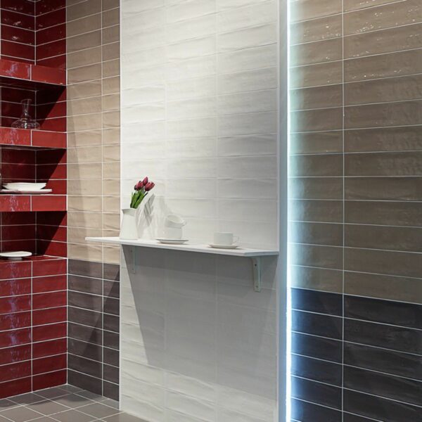 Rustic Gloss Ceramic Grey Metro Tiles - Image 4